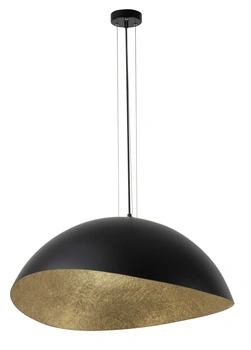 Lampa wisząca z żywicy czarno-złota Sigma Lighting Solaris M 40601