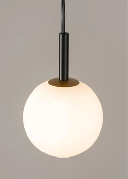 Lampa wisząca kula mleczna czarna Sigma Lighting GAMA 1 33404