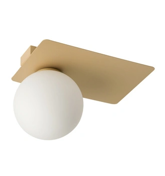 Plafon kula złoty beż Sigma Lighting ARGON 1 prostokąt 33274