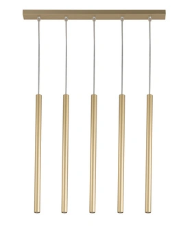 Lampa wisząca rurki sople złota Sigma Lighting SOPEL 5 PROSTY 33617