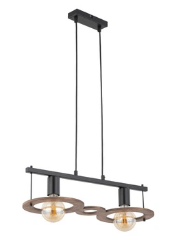 Lampa wisząca boho czarno-brązowa Sigma Lighting COFFEE 2 zwis 32484