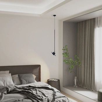 CHARLIE M czarny dł. max 200 cm ruchomy klosz 41296	