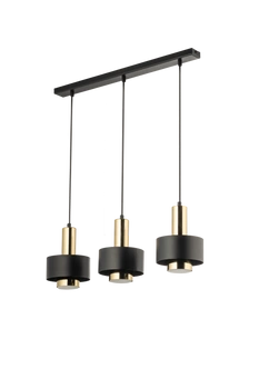 Lampa wisząca metalowa czarno - złota Sigma Lighting RIF LUX 3 40720