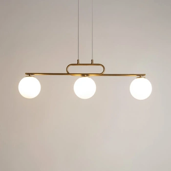 Lampa wisząca kulka mleczna złota Sigma Lighting TES 3 33633