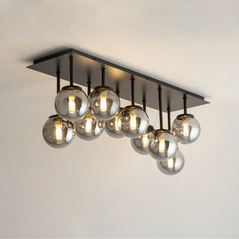 Plafon żyrandol kulki szary Sigma Lighting - TULIA 10 krótki 33492